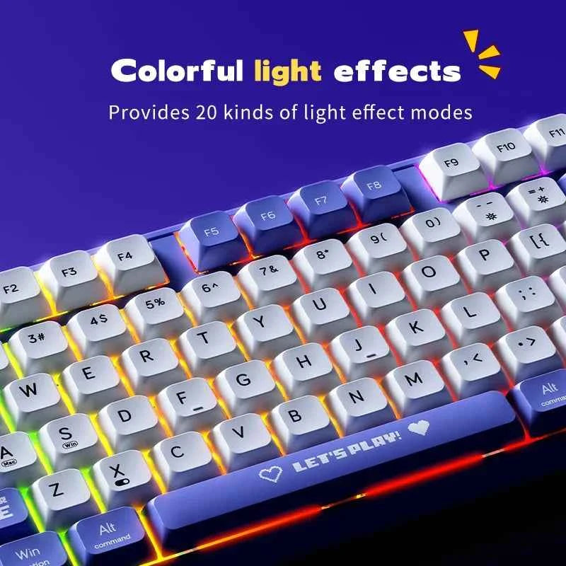 Ajazz AK870MC Wired Mechanical Gaming Keyboard 75% Layout Hot Swap Keyboards 87 Keys Red Brown Switch for Laptop Desktop PC