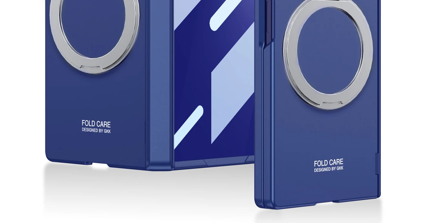 Magsafe Rotating Bracket Case For Samsung Galaxy Z Fold 7 Skin-feel Matte With Glass Film ZFold7 Magnetic Hinge Protective Cover
