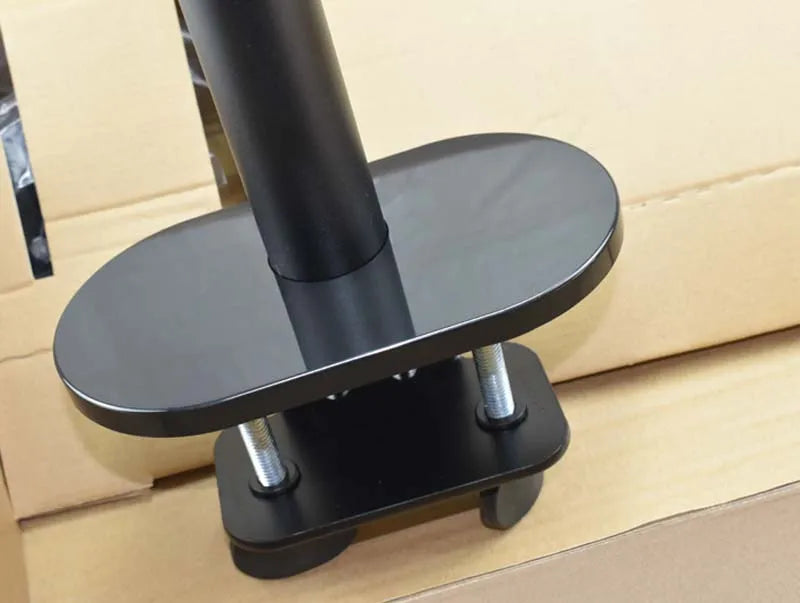 OL-3L Aluminum Silver Ergonomics 10'-17' Desk Laptop Stand 32' Monitor Desktop Bracket Computer Mount Full Motion Column Bar