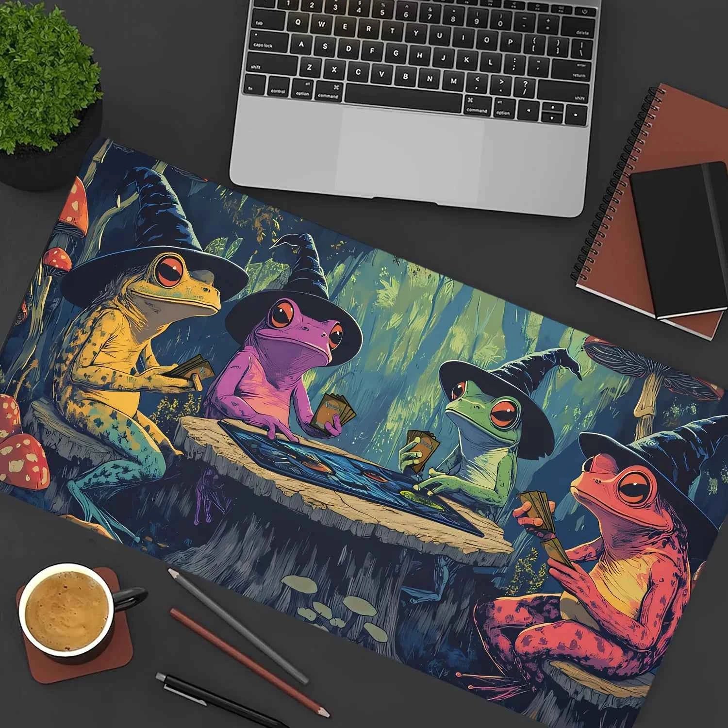 Magic playmat gathering gaming mats Frog Wizard theme anime desk mat Desk accessories 35X60cm mouse mat Raccoon tapete magic mat