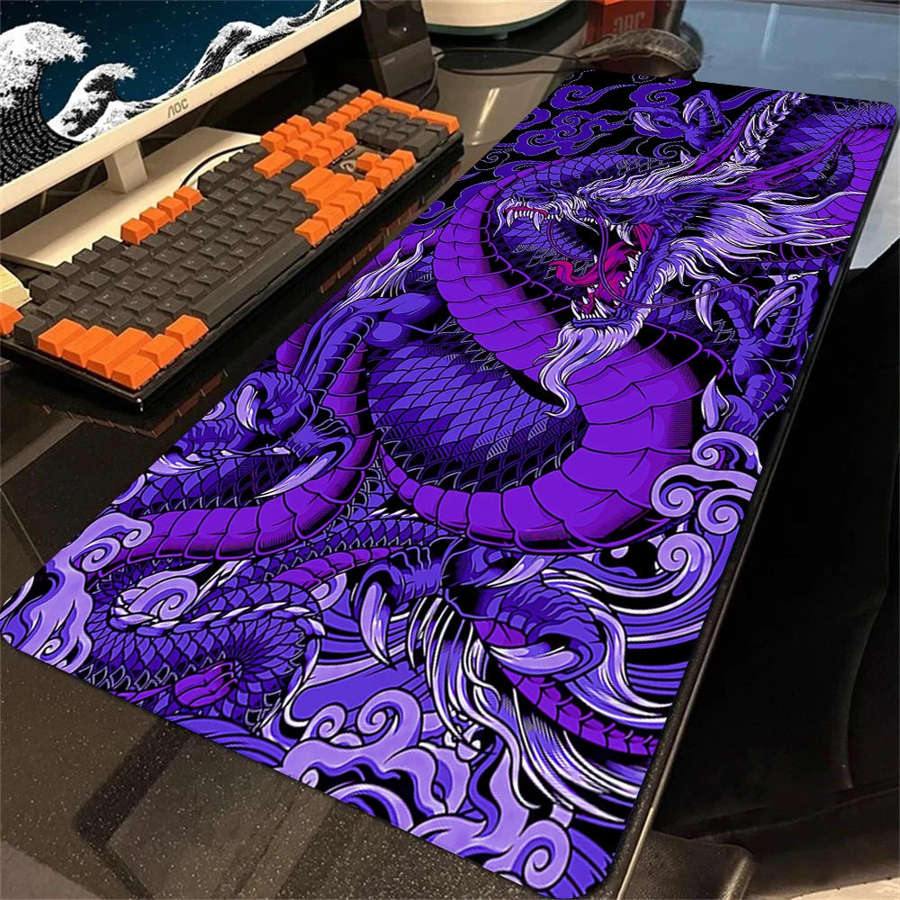 Mouse Pads Black White Dragon Table Mats Computer Mousepad Company Big Deskmat 100x50cm Large Gamer Mousepads Gaming Mouse Mat