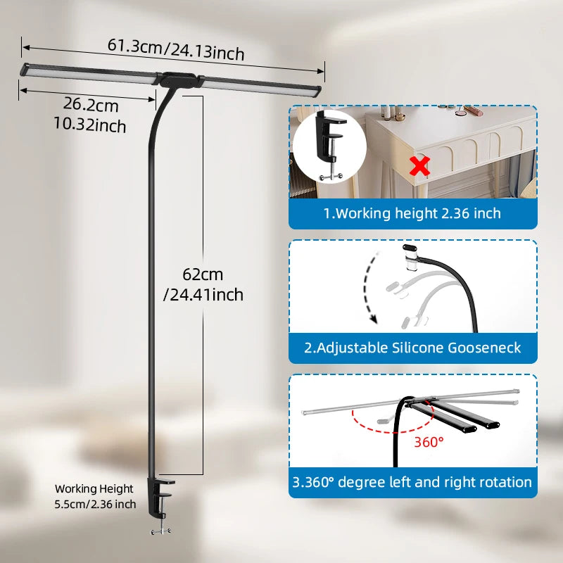 Led Monitor Light Bar Stepless Dimmable Desk lamp Computer Screen Hanging Light Led Table Lamp Indoor Lighting for Laptop Office