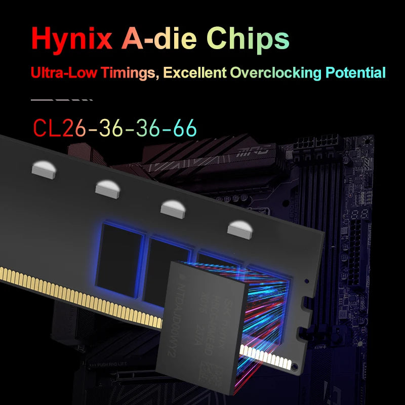 KingBank 32GB DDR5 16GBx2 6000MHz Black RGB Memory Kit Hynix a Die CL26 Overclocking RAM Module for High Performance Systems - WinSupport Tech