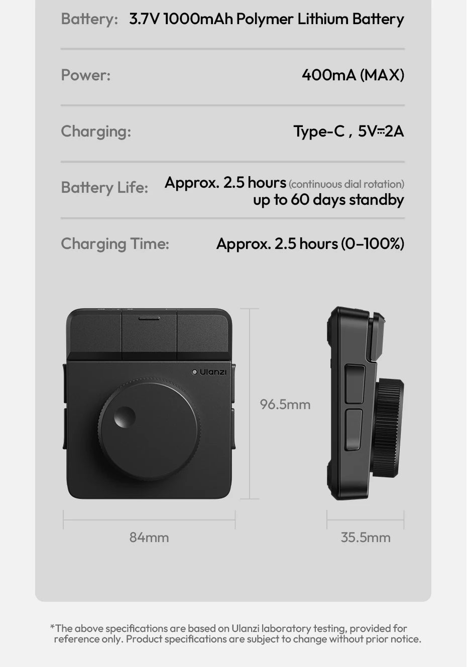 Ulanzi D100H Dial Creative Controller Wireless Buletooth for Video Photo Editing Dial Intelligent Studio RGB Keypad Controller