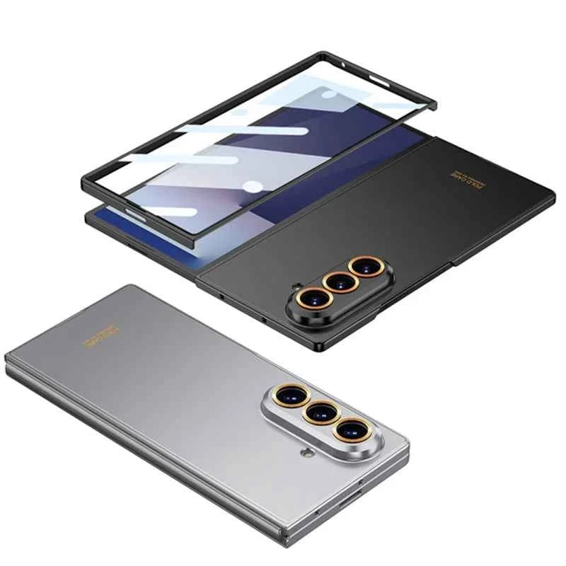 Luxury Fashionable Ultra-thin Phone Case For Samsung Galaxy Z Fold 7 6 5G With Screen Glass Protect Film Matte Protector Cover