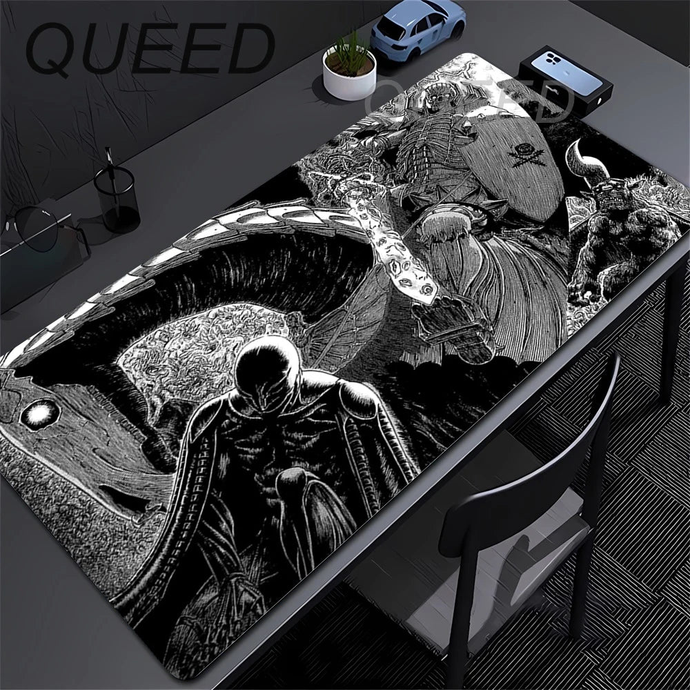 Guts sword in berserk Mouse Pad Gaming Mousepad Pc Accessories Keyboard Mat Desk Protector Mats Anime Berserk Speed Mouse Pads