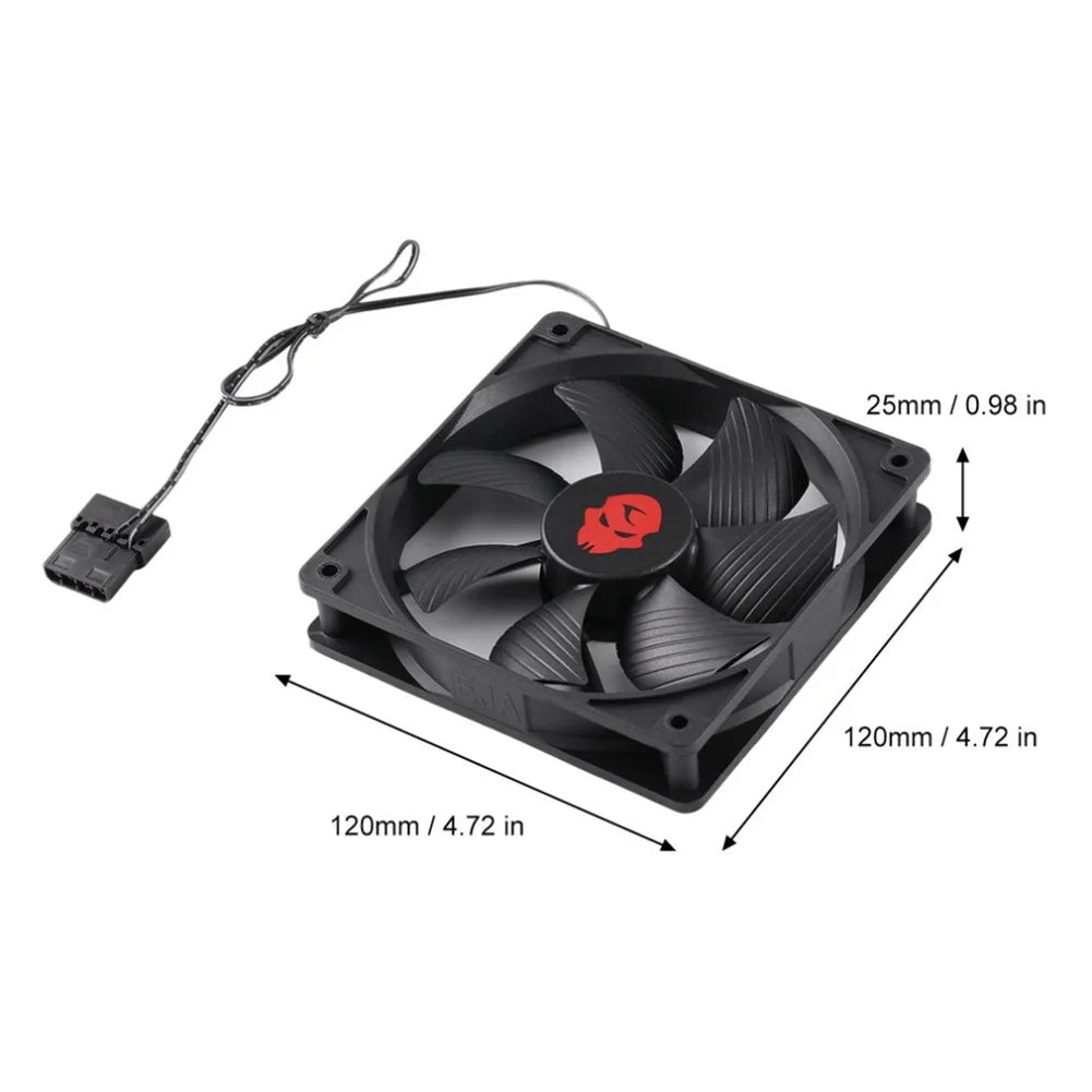 12cm 3000RPM Fan Cooling 12V PC Case Radiator Cooler 120MM Big 4Pin Desktop Chassis Workstation Cabinet Heatsink Fan Server Fans