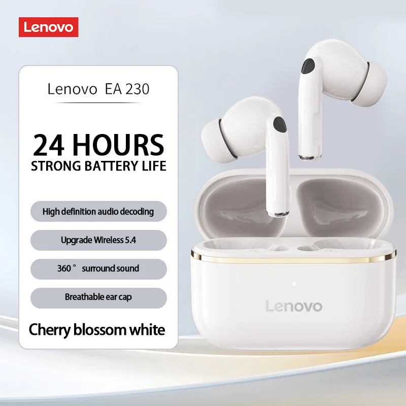 Lenovo EA230 TWS Gaming Bluetooth Earphone 360° Stereo Sound Effects Wireless Headphone Original 100%  Earbuds for Sport Running