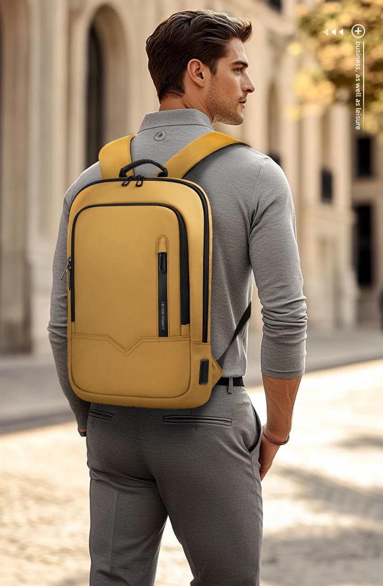 Heroic Knight Backpack Men Multifunction Business Waterproof Slim Laptop Backpack Fashion 15.6