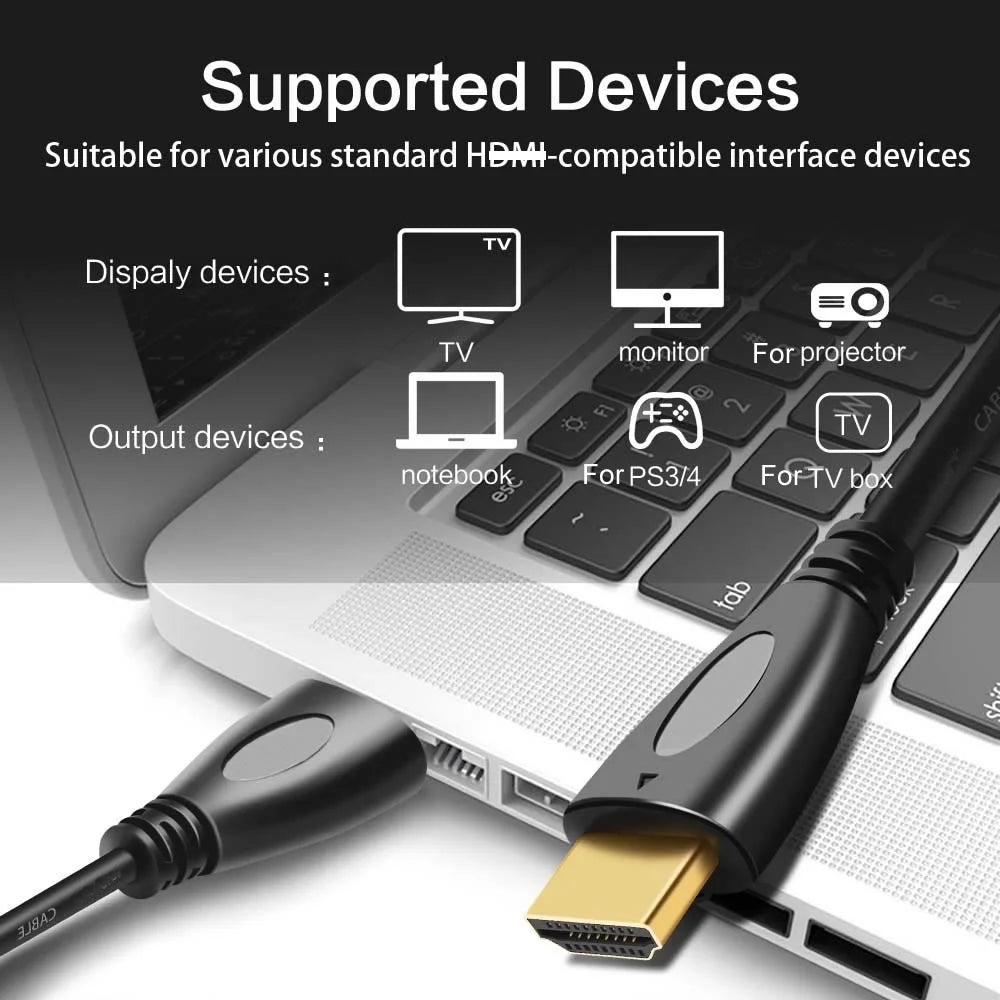 HDMI Cable HDMI to HDMI Cable for Switch PS4 Television TVBox Xbox 360 HD TV Computer Laptop 1.8m 10m Cable HDMI Video Audio