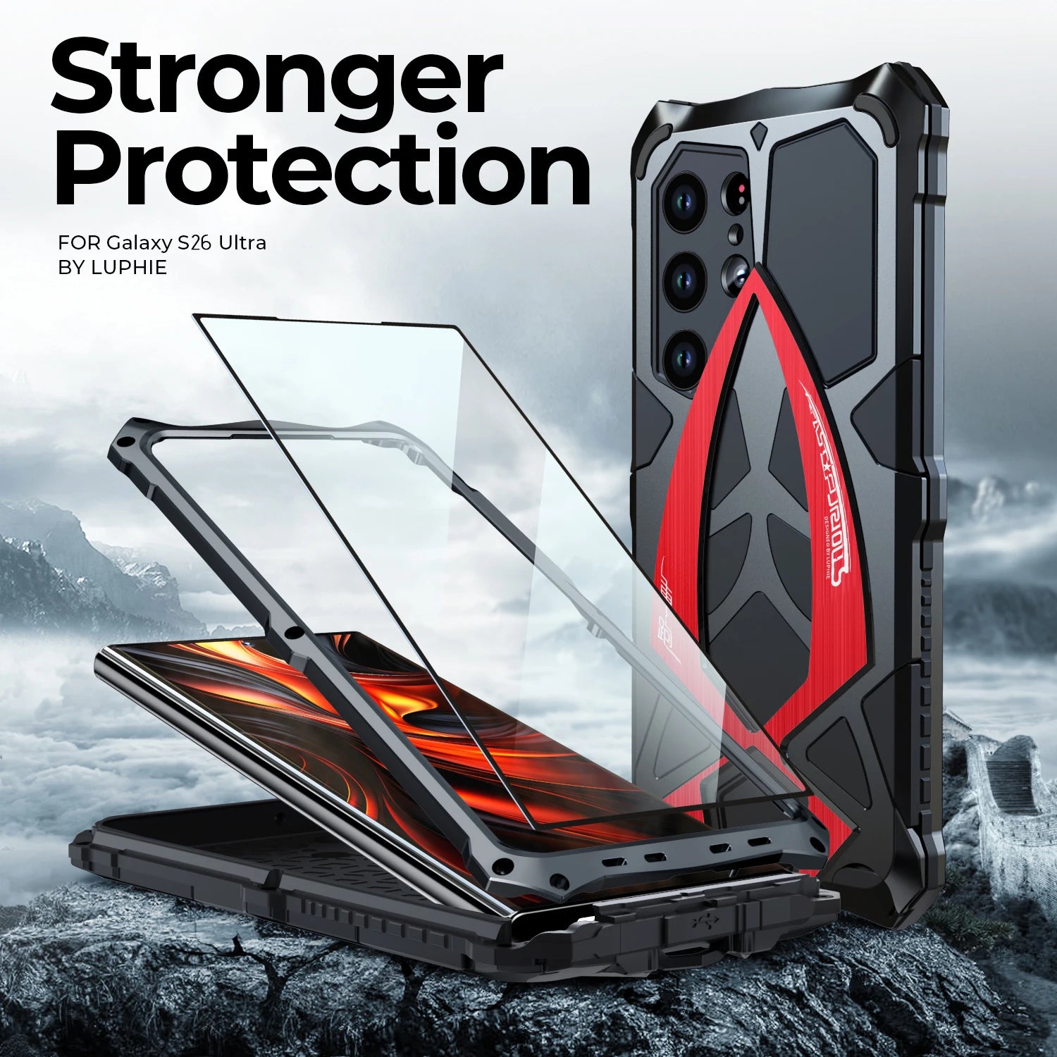 Military Grade Heavy Armor Metal Phone Case for For Samsung Galaxy S26 S25 S24 S23 S22 Ultra Luxury Shockproof Back Cover Bumper