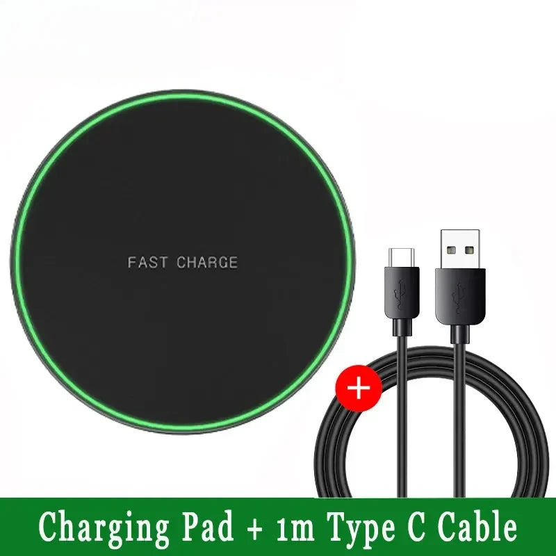 100W Fast Wireless Charger Pad For iPhone 15 14 13 12  X Pro Max 8 Samsung Galaxy S23 Xiaomi Wireless Charging Station Chargers