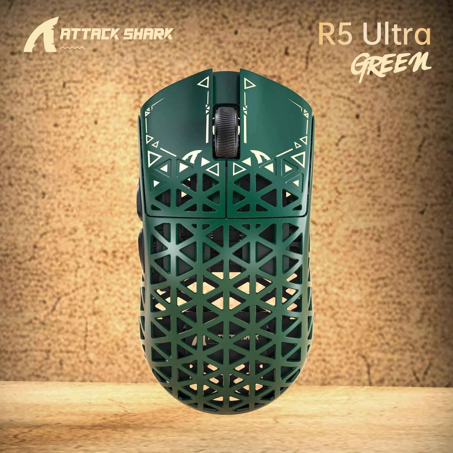 True Wireless 8K ATTACK SHARK R5 Ultra Gaming Mouse Eco-friendly Carbon Fiber Composite,PAW3950Max Sensor,Nordic52840 Controller