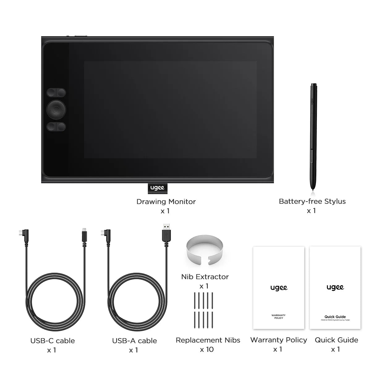 Ugee UE12 & UE12 Plus Drawing Tablet Graphic Table  Draw Display Digital Board Writing Pad Monitor for PC Windows Design Android