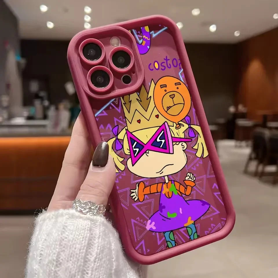 Funny Cartoon Phone Case for IPhone 16 15 14 13 12 11 Pro Max 16 XS X  Plus Soft TPU Back Cover