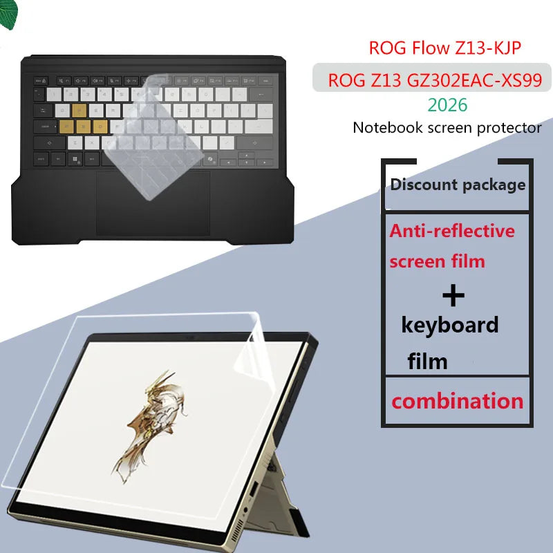 For 2026 ROG Flow Z13-KJP laptop screen protector 13.4 inch GZ302EAC-XS99 keyboard film anti-radiation privacy anti-peep film