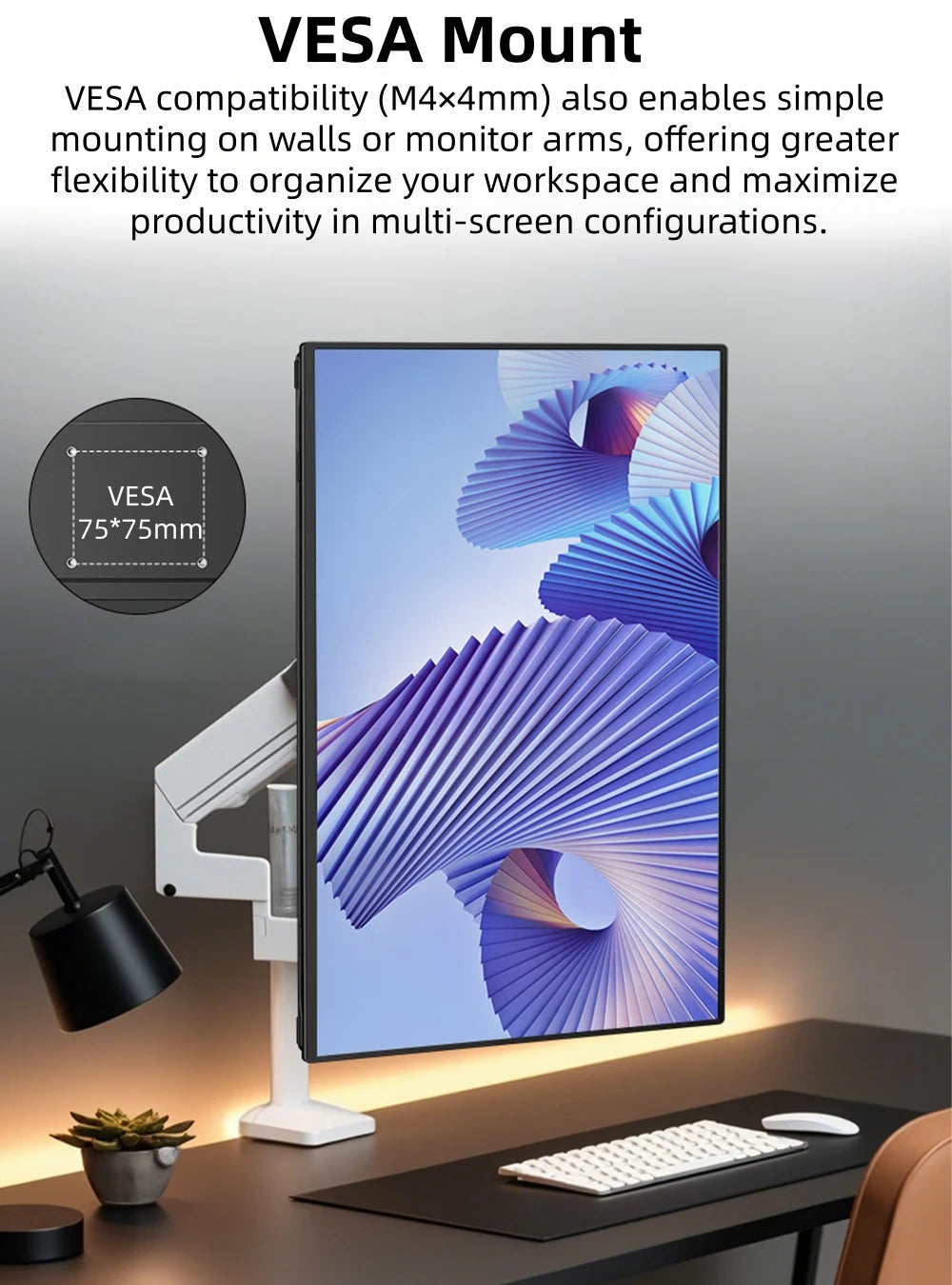 UPERFECT 2K 144Hz Portable Gaming Monitor 17.3 Inch 400Nits QLED Second External Laptop Screen PC Display USB-C HDMI With VESA