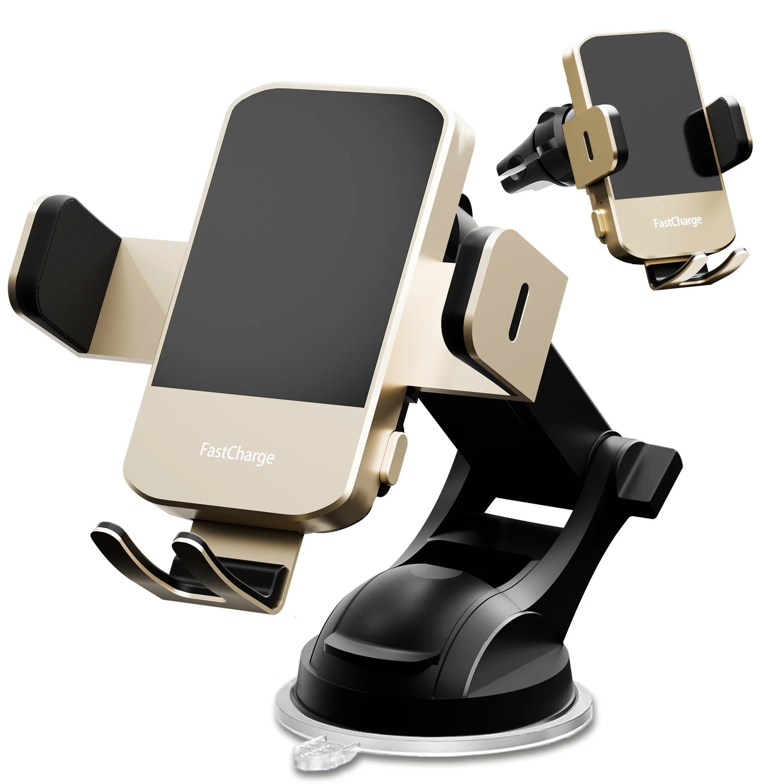 Wireless Car Charger Phone Holder 15W Fast Charge Station Mount Phone For IPhone 16 15 14 13 12 Pro Max 11 XR XS Samsung Galaxy