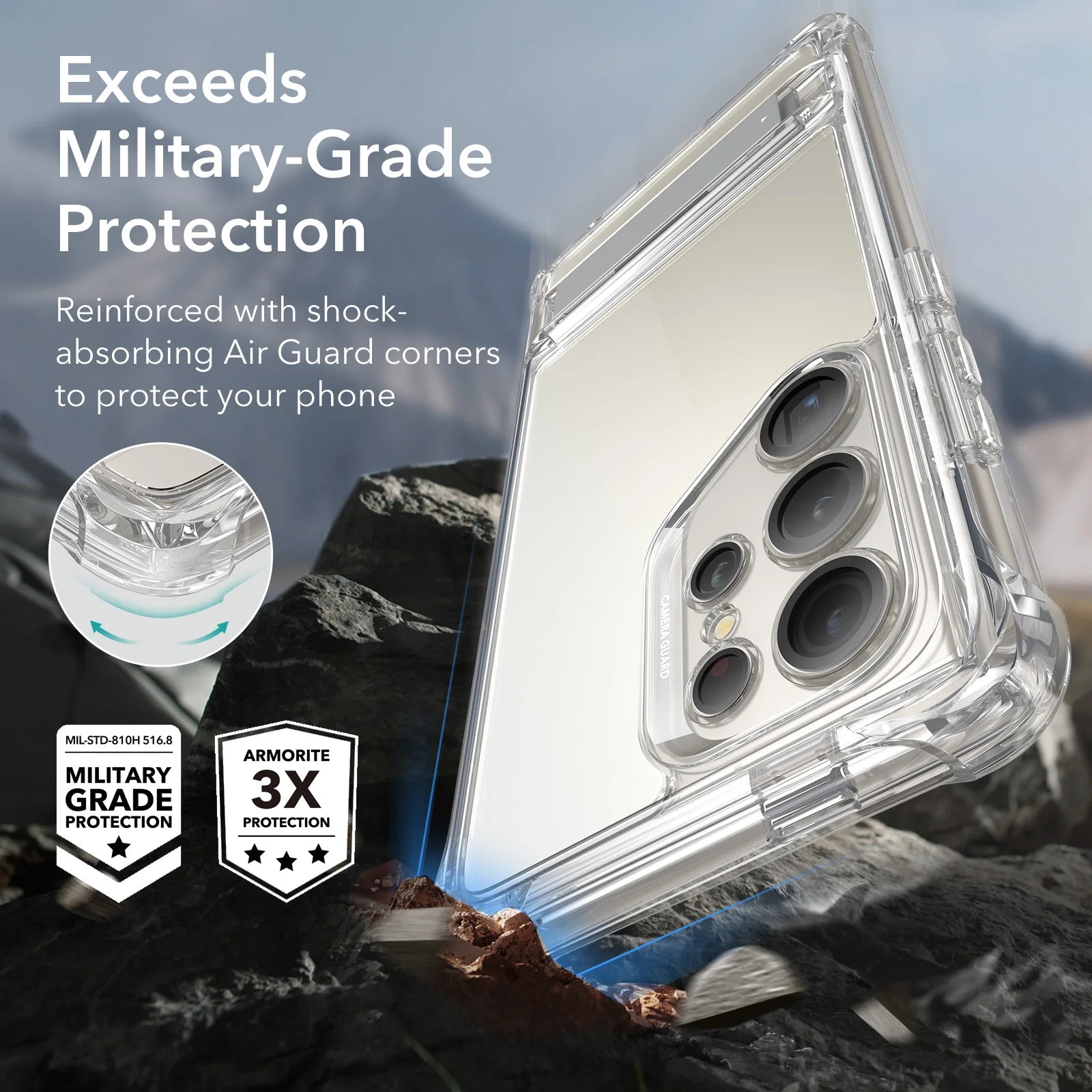 ESR for Samsung Galaxy S24 Ultra Armor Series Case Full Body Protection Front Cover with Screen Protector