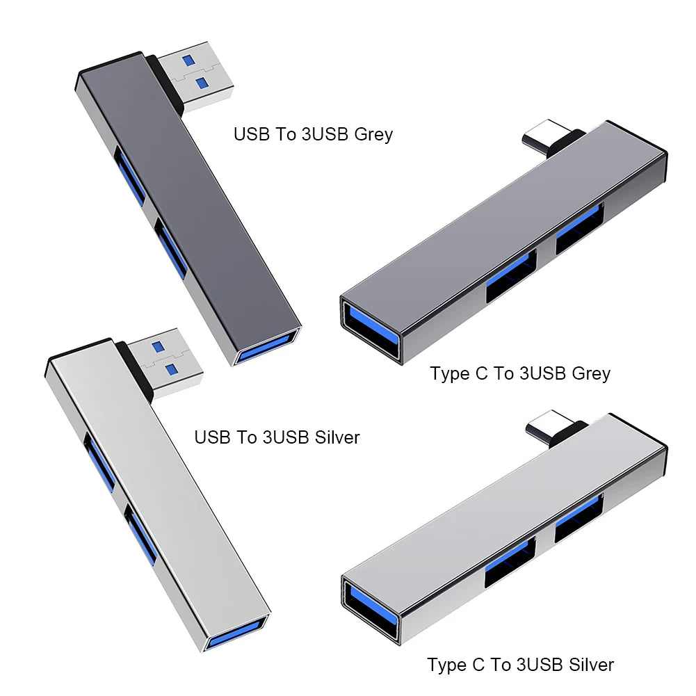 3 in 1 USB Docking Station OTG USB 3.0/Type-C 3.0 To 3 USB USB HUB Type C HUB Speed 5.0Gbps 3 Port for PC Computer Laptop