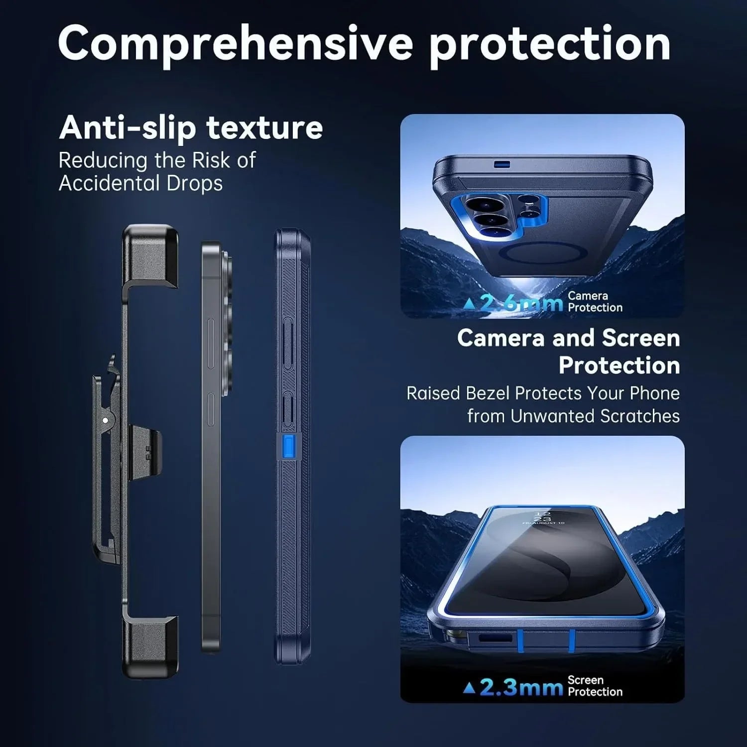 Military Armor OTT For Magsafe Charge Case For Samsung S26 Ultra S25 S24 S23 S22 Plus FE Edge Hard PC+TPU Clip Bracket  Cover