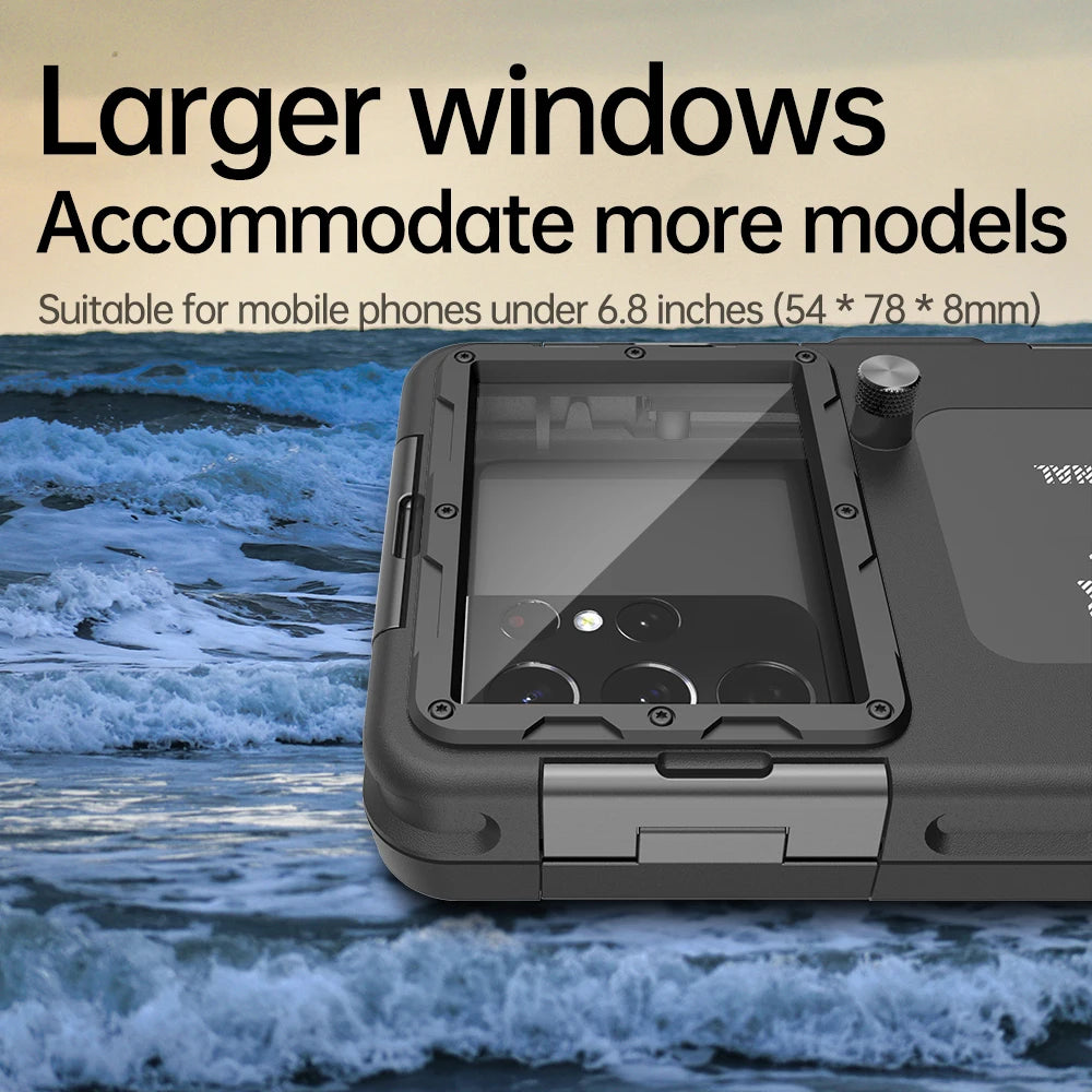 IP68 Professional Waterproof Diving Phone Case, 6.9-inch Universal, Compatible with Apple, Samsung, Google, Huawei, Xiaomi, Vivo