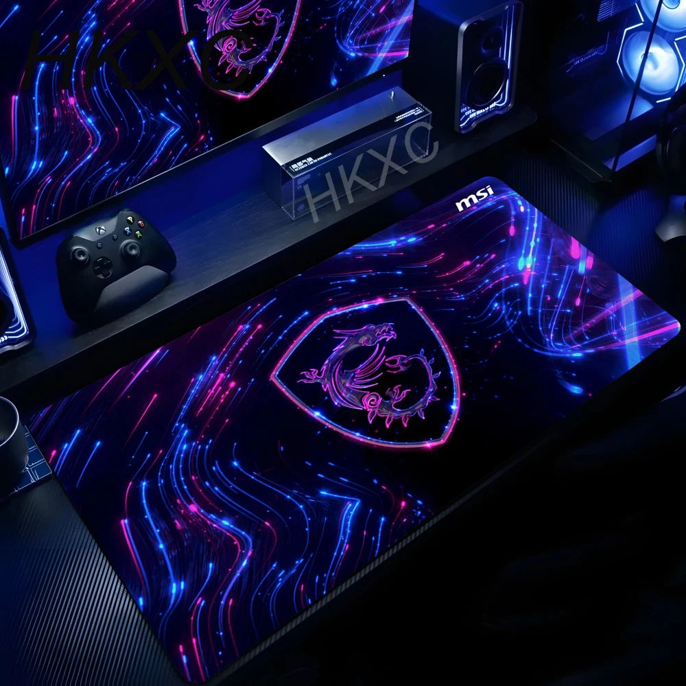 MSI Table Mat Mouse Pad Desk Mouse Pad Cute HD Desk Pads Extended Gaming Keyboard Mats Large XXL Gamer Mousepad 90x40