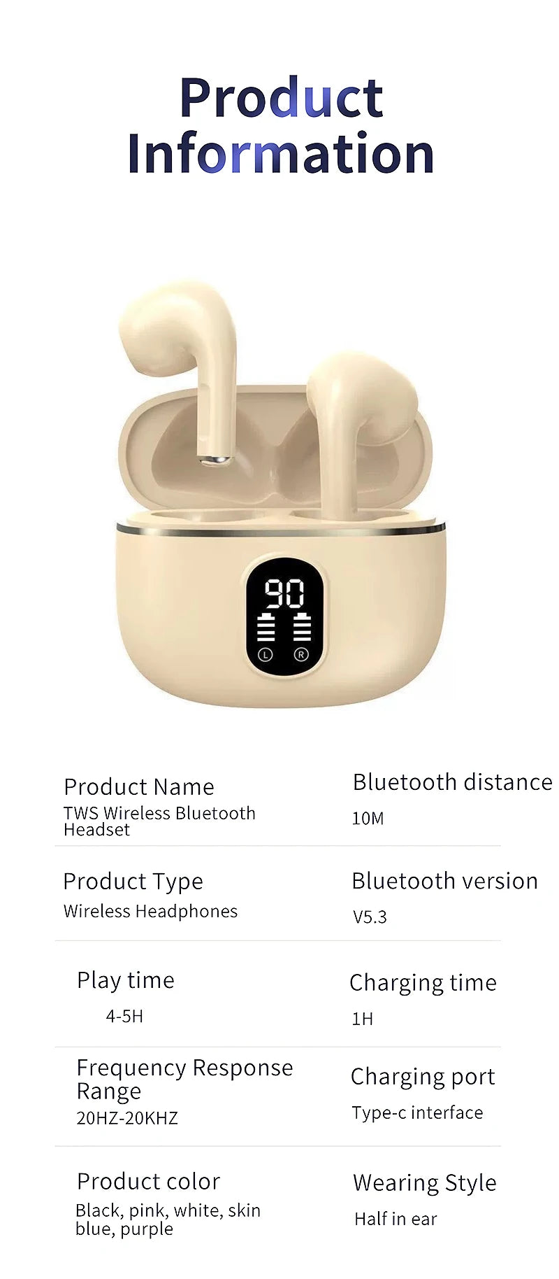For Xiaomi Lenovo Bluetooth Earphone Wireless Headphone HiFi Stereo Headset HD-calling Noise Cancelling Earbud AIR-J87 Handsfree