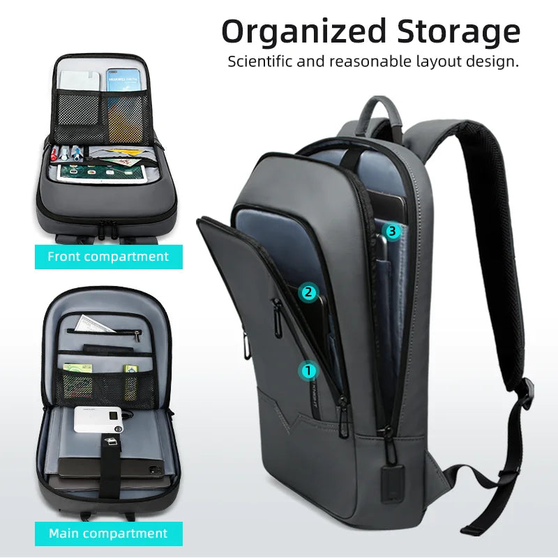 Heroic Knight Laptop Work Backpack Slim Men Waterproof Multifunctional 15.6