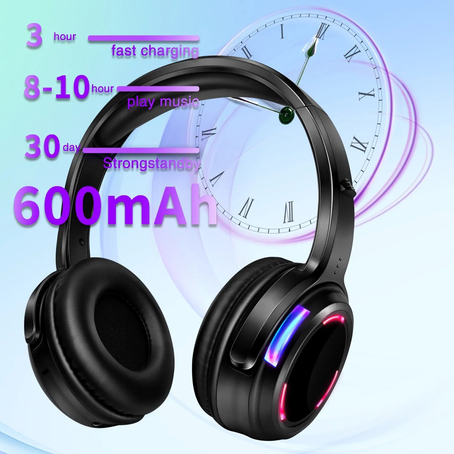 Silent Disco Headphones LED transmitter for Quiet Events,Party,Meeting,Yoga