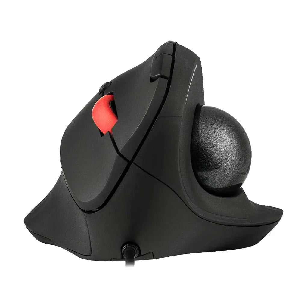 JOMAA Wired Trackball Mouse Vertical Ergonomic Mice Thumb Control Smooth Tracking Roller Ball Tilt Scroll Computer Mouse