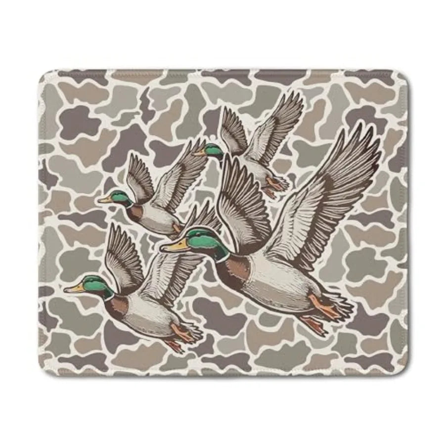 Mallard Duck Camo Mouse Pad, Duck Hunting Hunter Gifts, Camo Wildlife Mouse Pads Mousepad for Home Office Dorm Computers Laptop