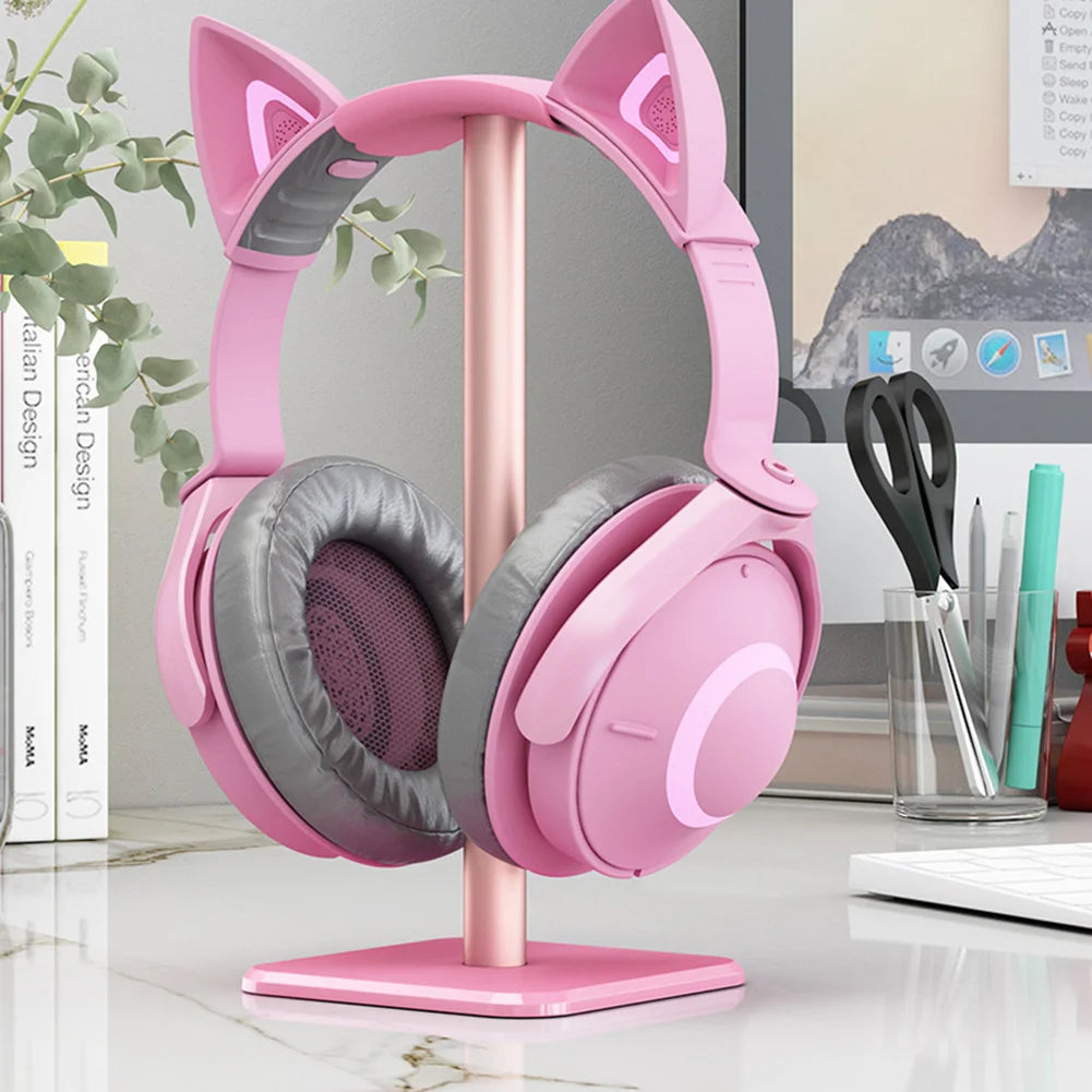 Headphone Bracket Aluminium Alloy Headset Support Stand Space Saving Desktop Organizer Display Vertical Bracket Hanger