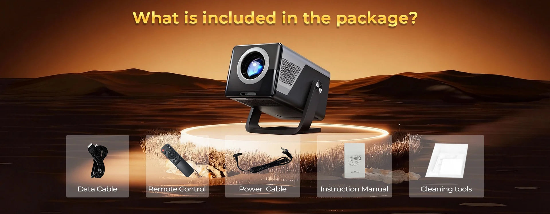 8K Decoding X7 AI Smart Projector with Android 14, UHD 1080P 1000 ANSI Built-in Apps, Auto Focus&Keystone, Home Outdoor Beamer