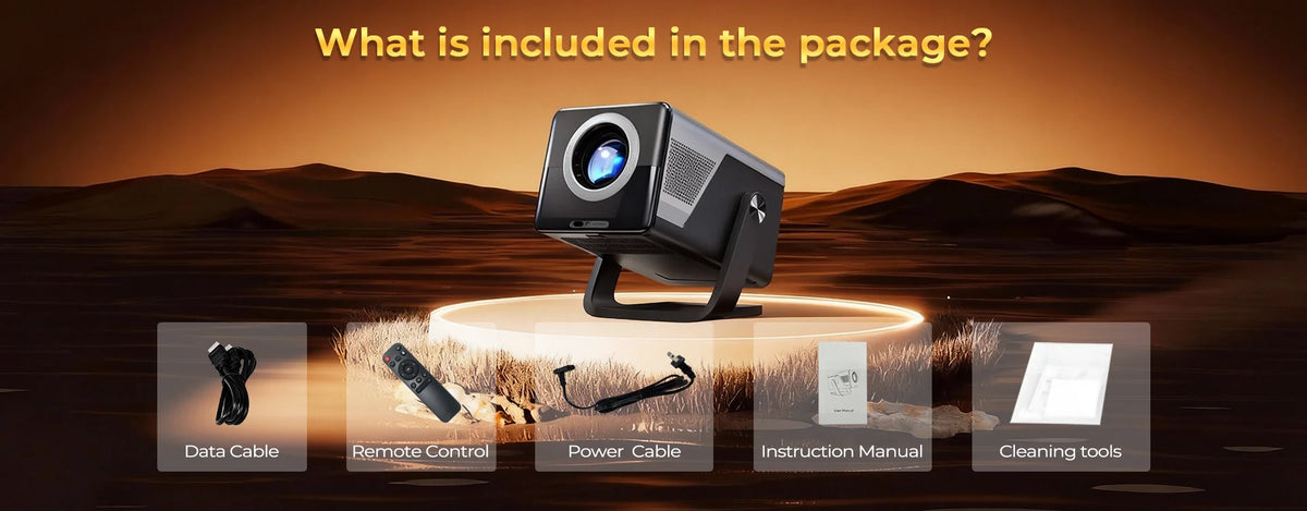 8K Decoding X7 AI Smart Projector with Android 14, UHD 1080P 1000 ANSI Built-in Apps, Auto Focus&Keystone, Home Outdoor Beamer