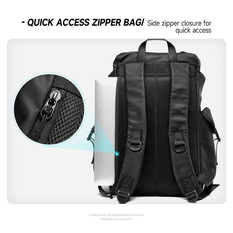 Large Capacity Laptop Backpack Travel Business Men Backpack  Oxford Waterproof With Anti-Theft Zipper Bag Fit Explorer Hiking