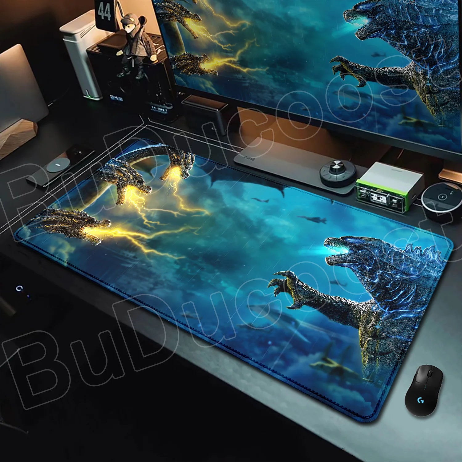 G-Godzillaes Mouse Pad Personalized Pattern 900x400mm XXL Lockedge Office Laptop Game Computer Desk Mat Table Keyboard Mouse Pad