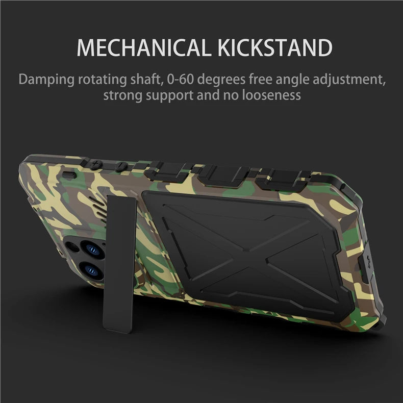 Heavy Duty Protection Armor Metal Aluminum Phone Case for iPhone 14 Pro Max 14 Plus Shockproof Cover