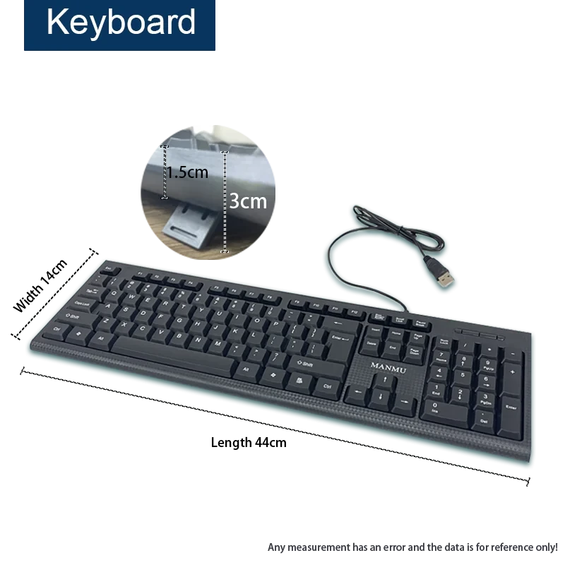 MANMU Office Keyboard And Mouse Combo Set Gaming Wired Mouse For Computer