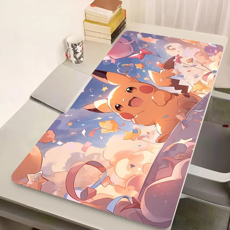 Office PU Leather Mouse Pad Big Japan Anime Keyboard Laptop Pokemon Pikachu Mousepad PC Kawaii Gamer Desk Mat Student Table Mat