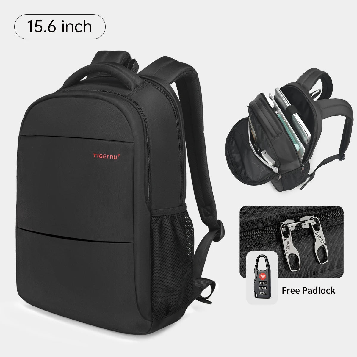 Tigernu Women’s Anti-Theft Laptop Backpack 15.6 Inch – Waterproof Travel & School Backpack for Women, Stylish Purple Laptop Bag