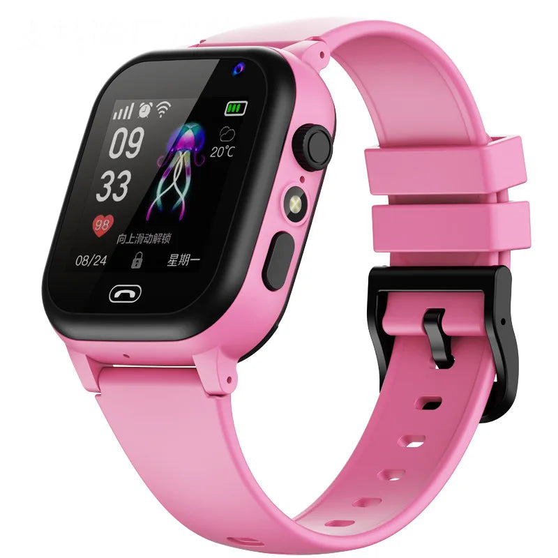 Lenovo Kids Smart Watch SOS GPS Location Sim Card Camera Heart Rate Monitoring Bluetooth Calling Waterproof Gift For Android