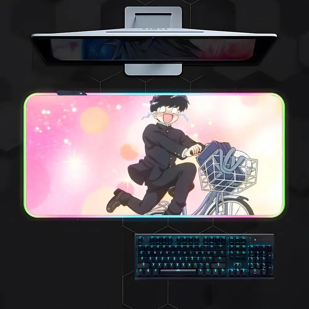 Go For It, Nakamura-kun Mouse Pad Gamer Luminescence Led Mouse Pad Gaming Table Rgb Deskmat Keyboard Pc Mousepad