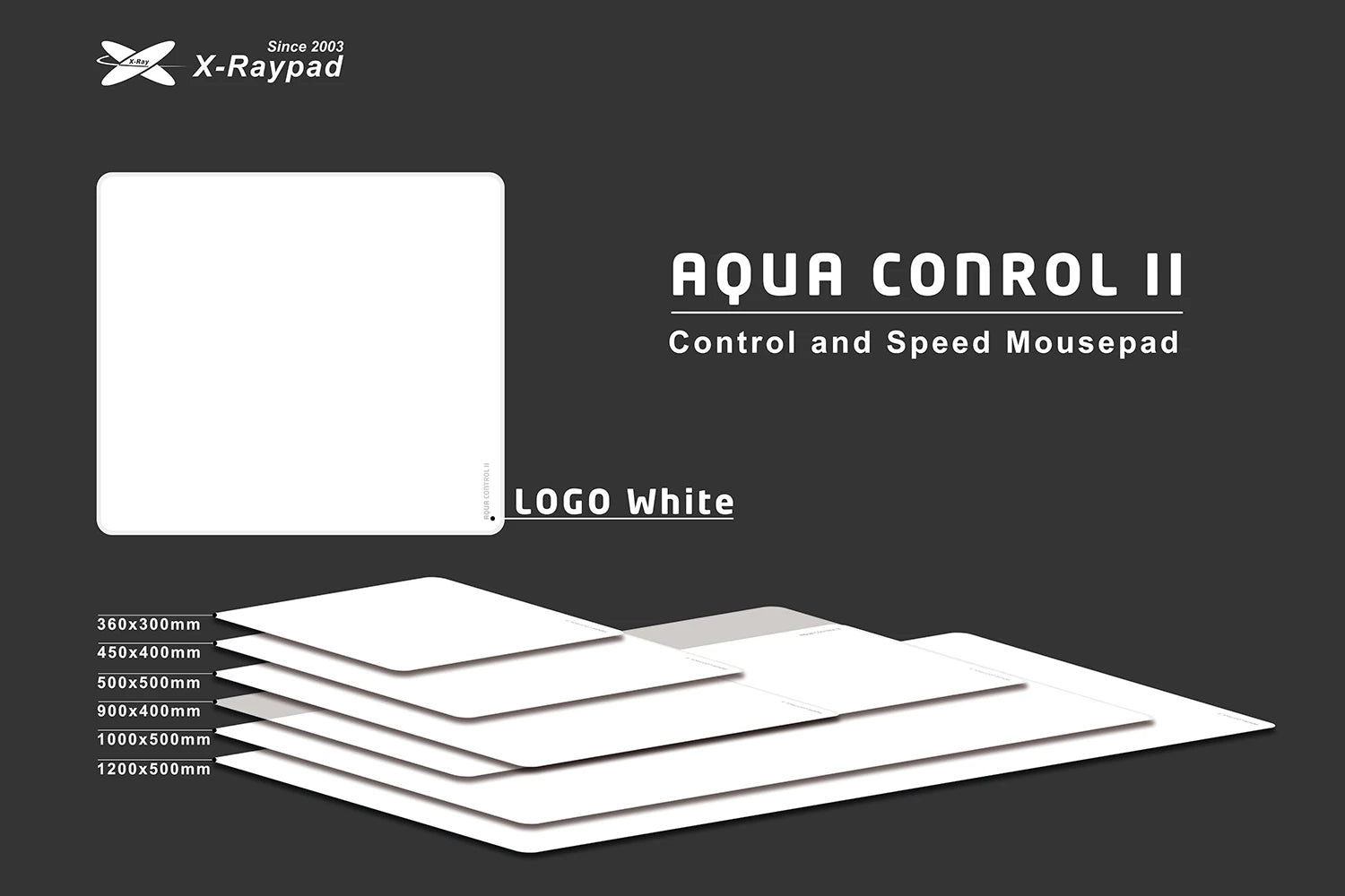 500x500x4mm X-Raypad Aqua control 2 Gaming Mouse Pads Black Or Grey White Version