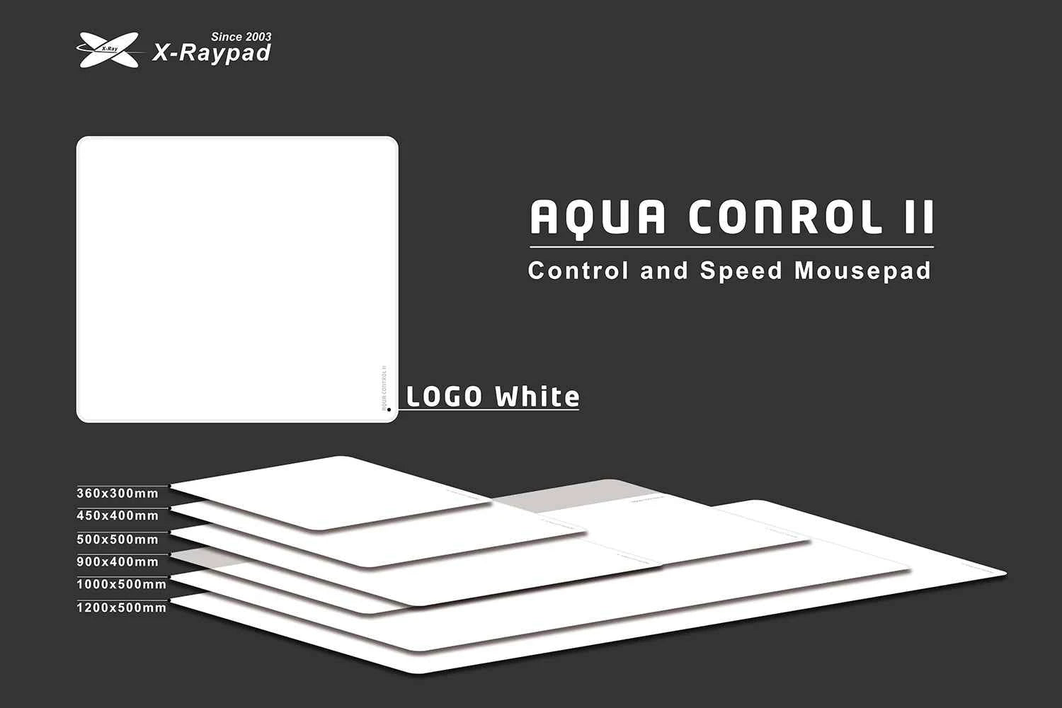 500x500x4mm X-Raypad Aqua control 2 Gaming Mouse Pads Black Or Grey White Version