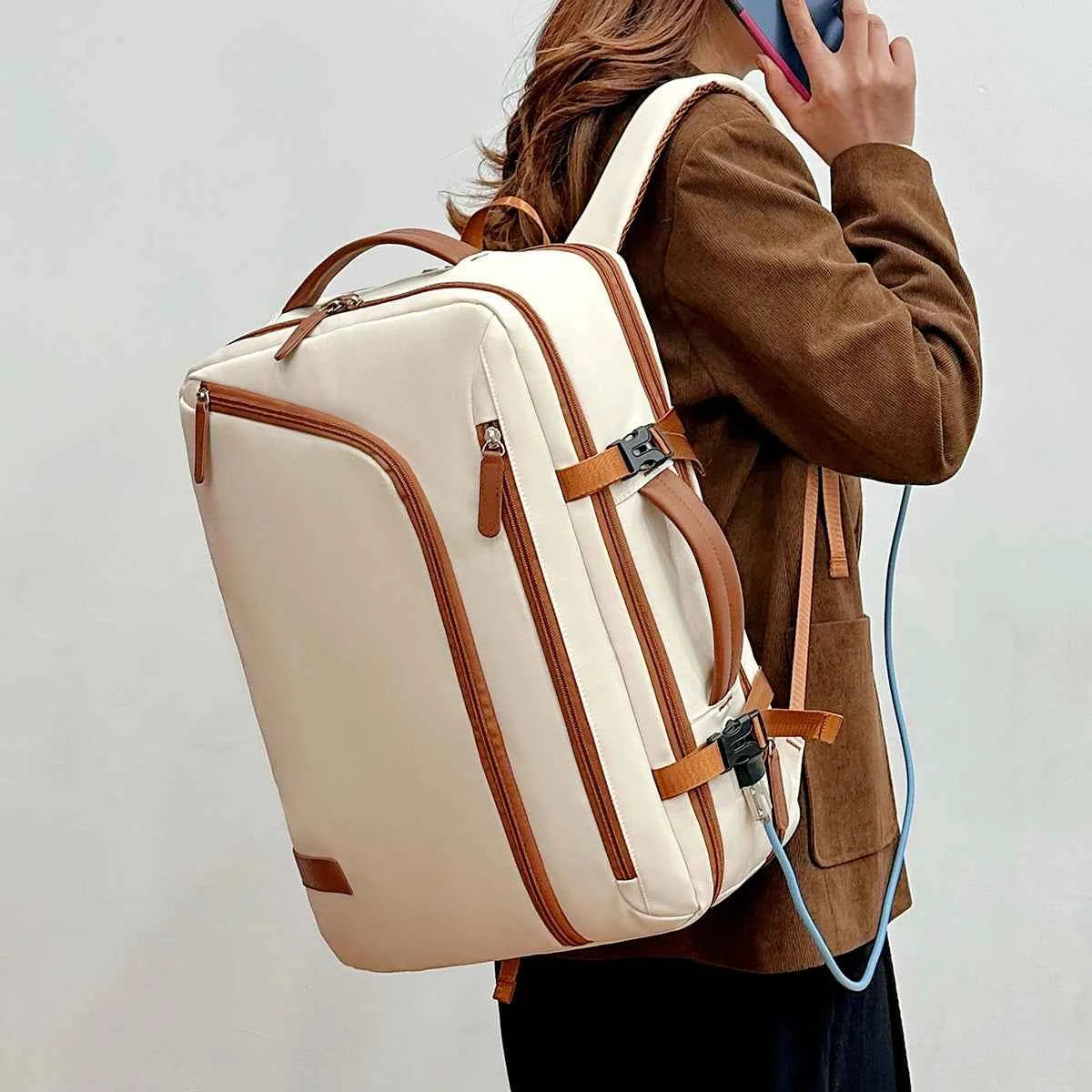 Backpack Unisex New Simple Business Computer Backpack Outdoor Large Capacity Travel Bag Student School Bag Boys