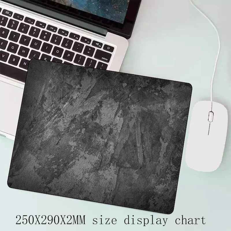 Gray Mouse Pad – Large & Small Overlocked XXL Desktop Keyboard Table Pad, Gaming Desk Mat for PC & Computer Accessories