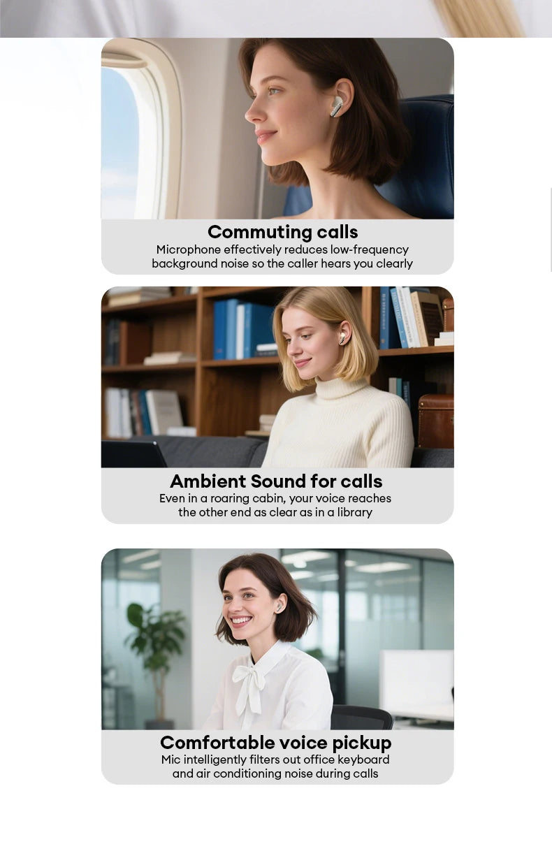 Lenovo LE208 Bluetooth V6.0 Earphones ENC Noise Cancelling Wireless Headphone Low Latency Gaming Music Earbuds HD Call With Mic