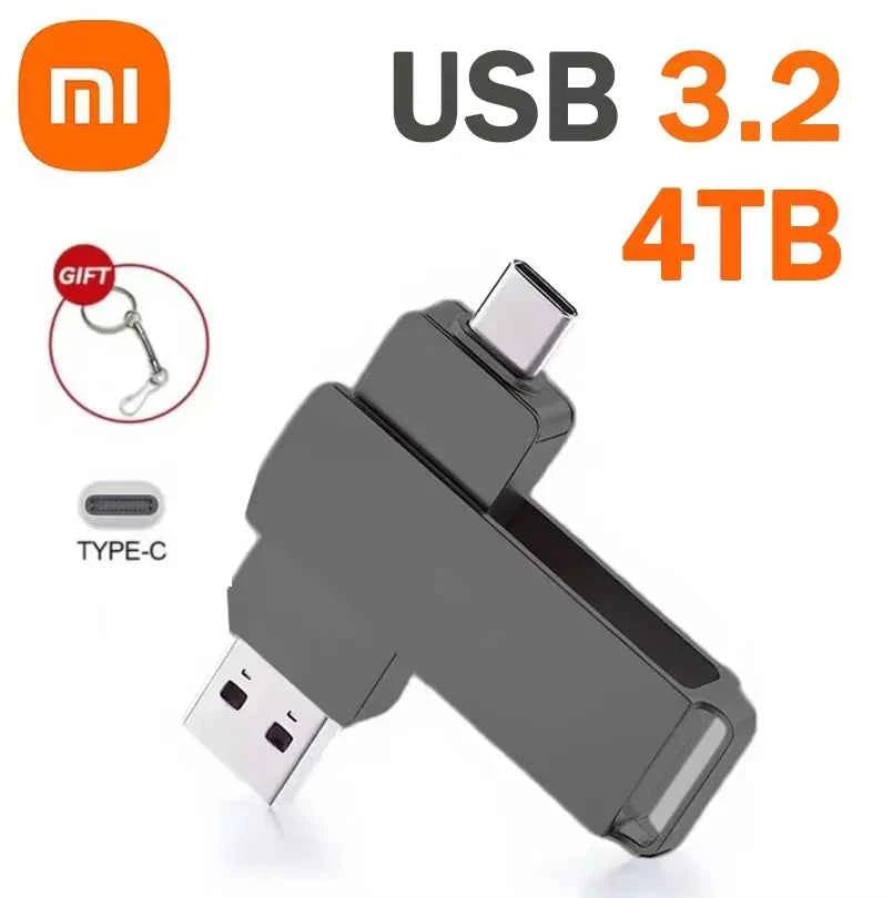 Xiaomi USB 3.2 16TB USB Flash Drive Memory Type-C 2-In-1 8TB 4TB OTG Pendrive 2TB High Speed Flash Disk 1TB For PC Laptop