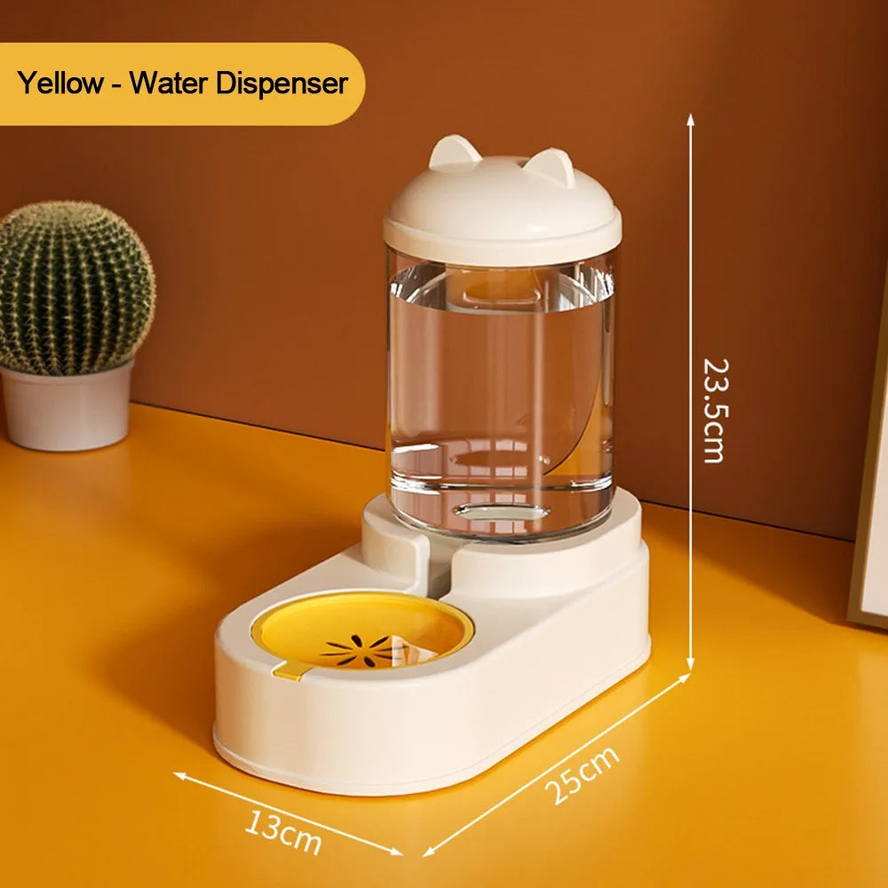 Cute Automatic Cat Feeder Large Capacity No Lag Pet Water Dispenser Convenient Cat Shape Cat Food Dispenser Pet Supplies